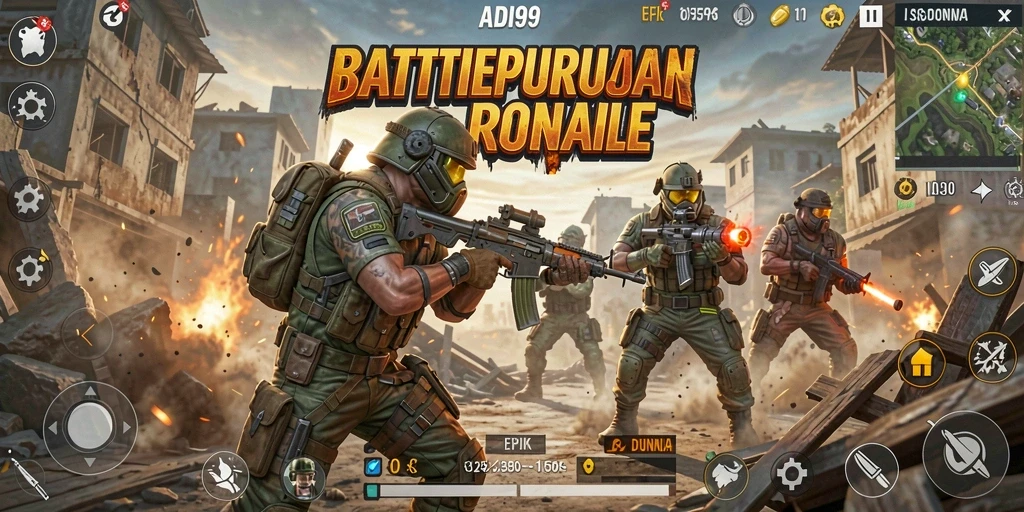 Tampilan menarik dari gameplay ADI99 dalam pertempuran Battle Royale.