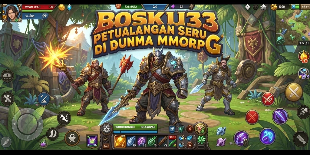 Screenshot gameplay BOSKU33 menampilkan petualangan seru di dunia MMORPG.