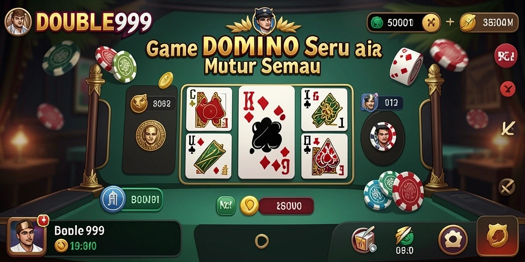Tampilan gameplay menarik dari game Domino yang seru.