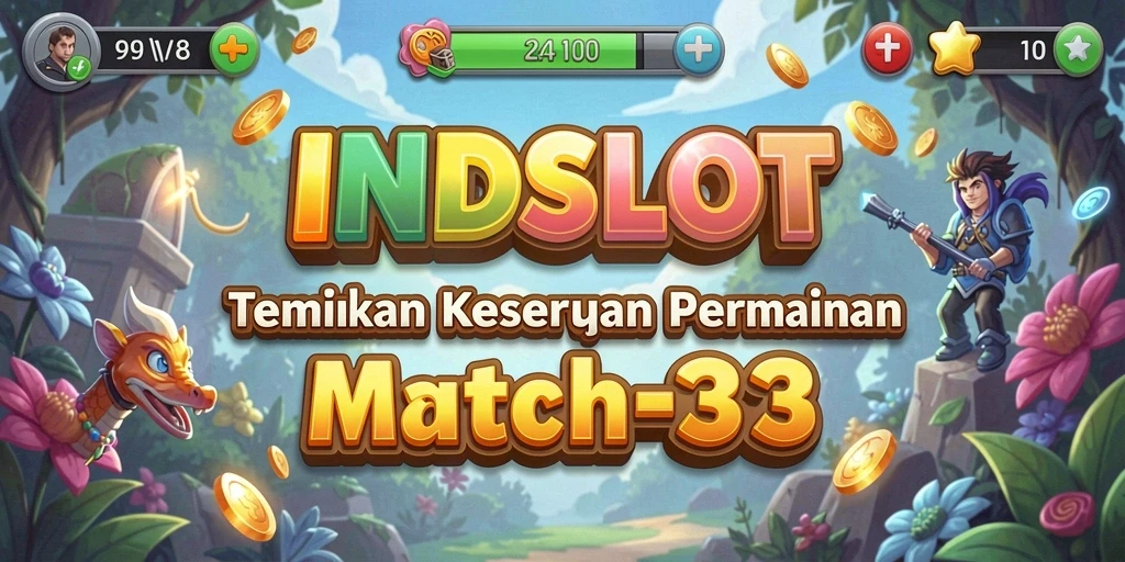 Tampilan gameplay yang menarik dalam INDSLOT saat mencocokkan item.