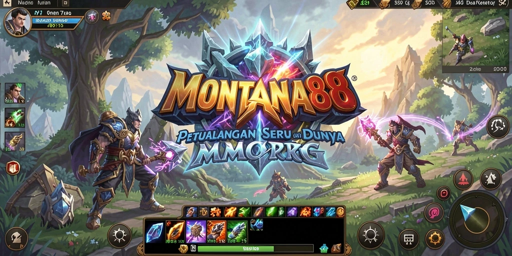 Screenshot gameplay MONTANA88 menunjukkan aksi seru dan lanskap menakjubkan.