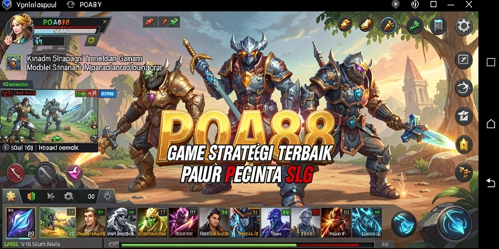 Screenshot utama POA88 yang menampilkan aksi gameplay SLG yang seru.