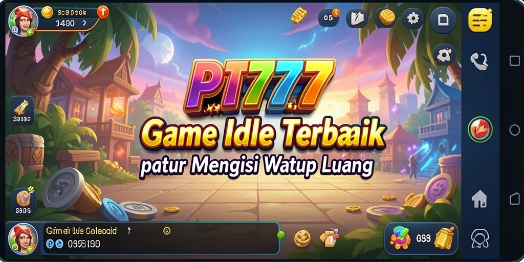 Screenshot utama PT777 menunjukkan gameplay Idle yang menarik dan seru.