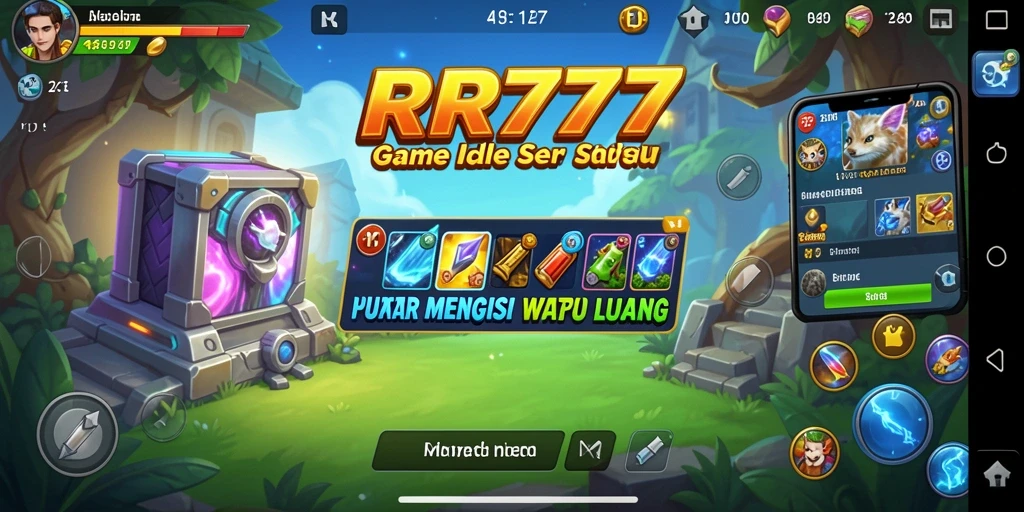 Tampilan gameplay menarik dari RR777 untuk pengalaman Idle.