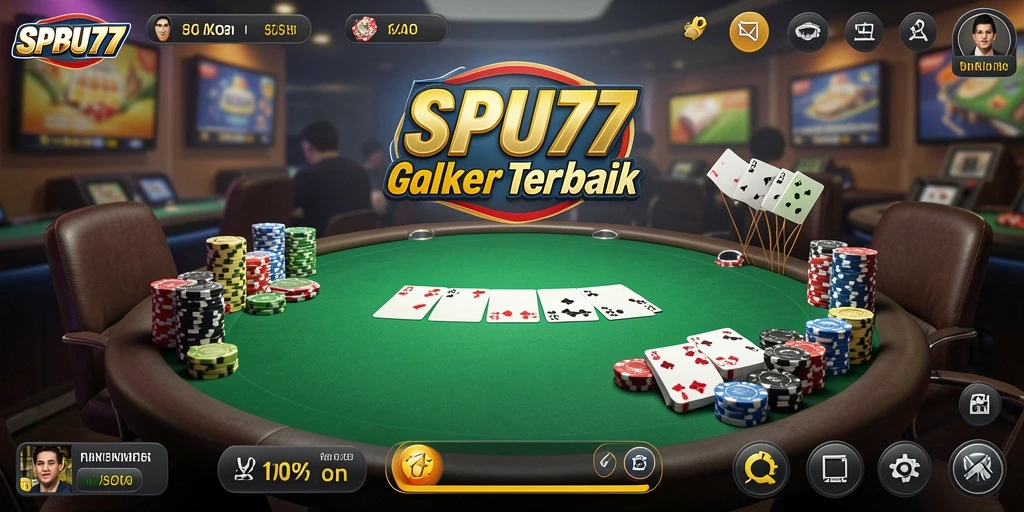 Tampilan menarik dari gameplay Poker di SPBU77.