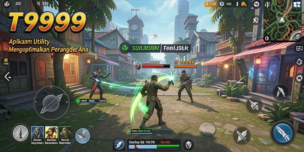 Tampilan antarmuka T9999 yang sederhana dan fungsional.