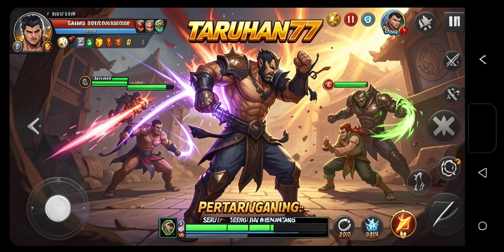 Tampilan seru dari gameplay TARUHAN77 yang penuh aksi.